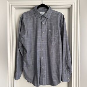 Southern Tide Men's Black and White Checkered Shirt